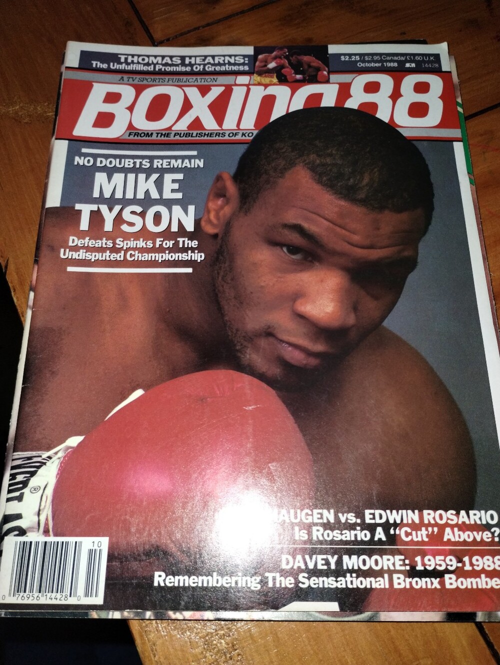 Vintage Boxing Magazine Featuring Prominent Boxer on Cover - Red Glove